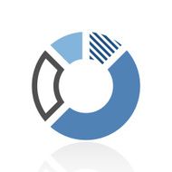 Donut Chart icon on a white background N30