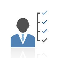 Businessman icon on a white background N65