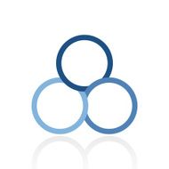 Venn Diagram icon on a white background N13