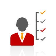 Businessman icon on a white background N68