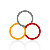 Venn Diagram icon on a white background N14