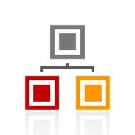 Organization Chart icon on a white background N11