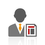 Businessman icon on a white background N70