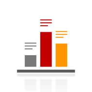 Bar Graph icon on a white background N68