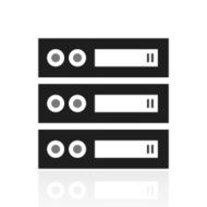 Network Server icon on a white background N23