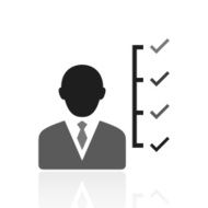 Businessman icon on a white background N72