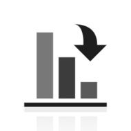 Bar Graph icon on a white background N69