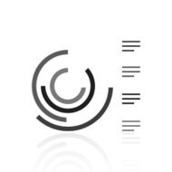 Radial Bar Chart icon on a white background N19