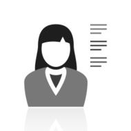 Businesswoman icon on a white background N15