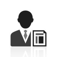 Businessman icon on a white background N74