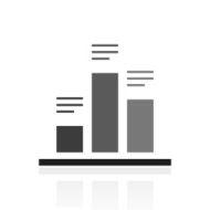 Bar Graph icon on a white background N70