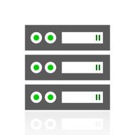 Network Server icon on a white background N25