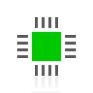 Computer Chip icon on a white background N6