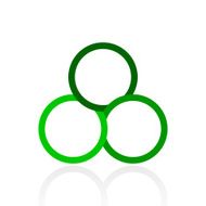 Venn Diagram icon on a white background N16