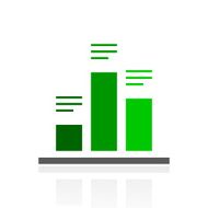 Bar Graph icon on a white background N72