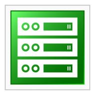 Network Server icon on a square button N14