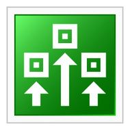 Logistics icon on a square button N13