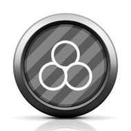 Venn Diagram icon on a round button N24