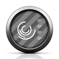 Radial Bar Chart icon on a round button N25