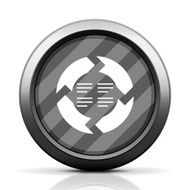 Chevron Chart icon on a round button N47