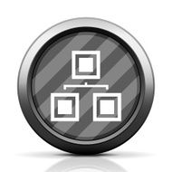 Organization Chart icon on a round button N16