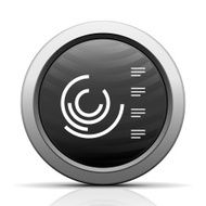 Radial Bar Chart icon on a round button N26