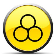 Venn Diagram icon on a round button N26