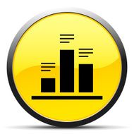 Bar Graph icon on a round button N101