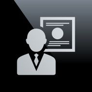 Businessman icon on a black background N20