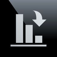 Bar Graph icon on a black background N25