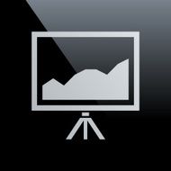 Projector Screen icon on a black background N4