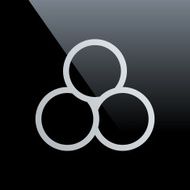 Venn Diagram icon on a black background N5