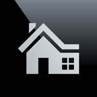 Home icon on a black background N5
