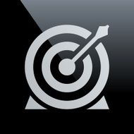 Target icon on a black background N9