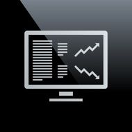 Computer Monitor icon on a black background N10