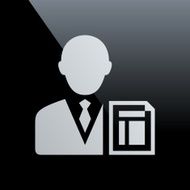 Businessman icon on a black background N23