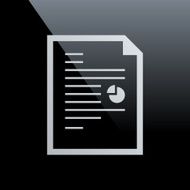 Document icon on a black background N22