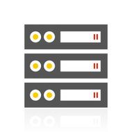 Network Server icon on a white background N27