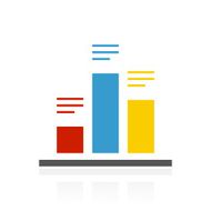 Bar Graph icon on a white background N74