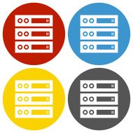 Network Server icon on circle buttons N5