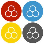 Venn Diagram icon on circle buttons N5