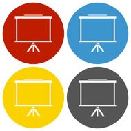 Projector Screen icon on circle buttons N2