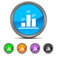 Bar Graph icon on circle buttons N22