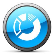 Donut Chart icon on a round button N45
