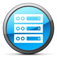 Network Server icon on a round button N35
