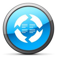 Chevron Chart icon on a round button N50