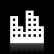 Office Buildings icon on a black background