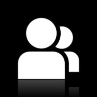 People icon on a black background