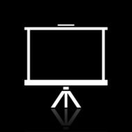 Projector Screen icon on a black background N5