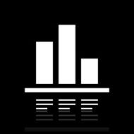 Bar Graph icon on a black background N28